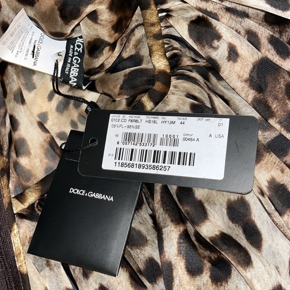 DOLCE & GABBANA bow Leopard-print Silk-blend Organza Mini Dress - Picture 16 of 17